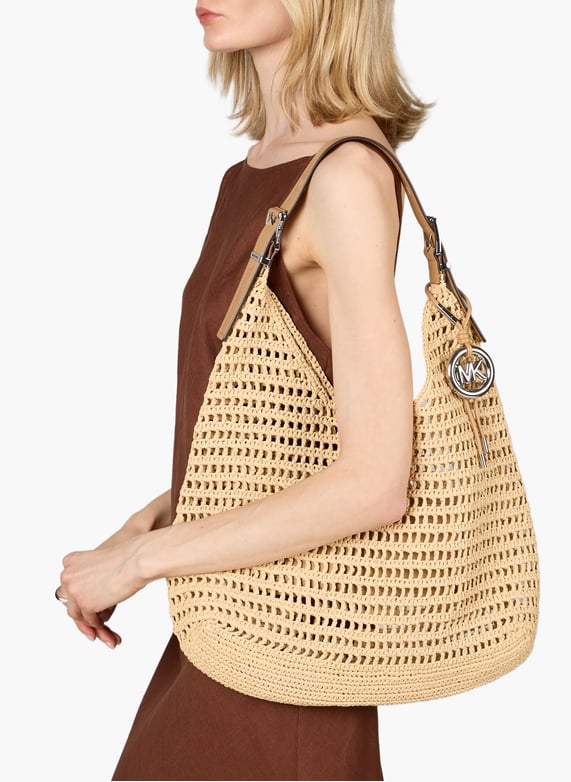 Grand sac porté épaule Nolita en crochet | Marron MICHAEL KORS Femme
